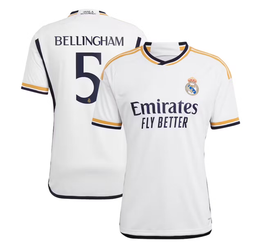 Kids and Adults Soccer Jersey, Bellingham, Real Madrid (Home), Jersey