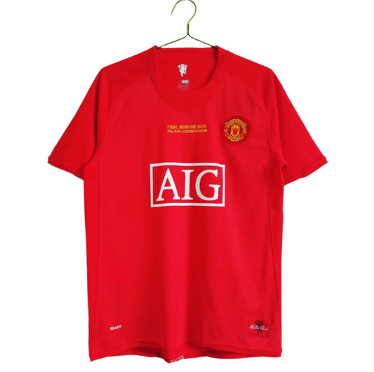 2007-2008 Manchester Home Shirt - Retro Player Version