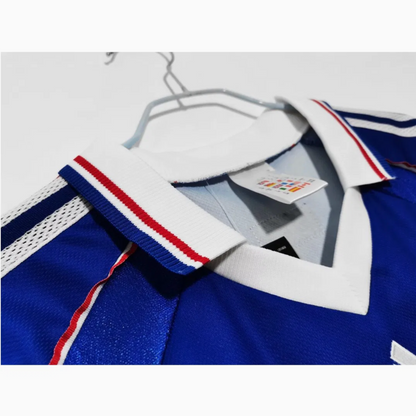 1998 France Home Shirt - Retro Long Sleeve Version