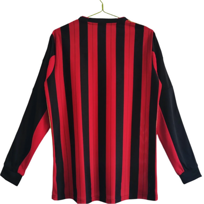 2009-2010 AC Milan Home Shirt - Retro Long Sleeve Version