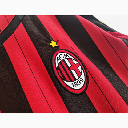 2013-2014 AC Milan Home Shirt - Retro Long Sleeve Version