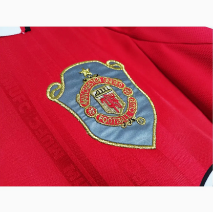 1999-2000 Manchester United Home Shirt - Retro Version Long Sleeve