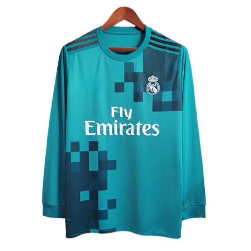 2017-2018 Madrid Away Shirt - Retro Long Sleeve Player Version