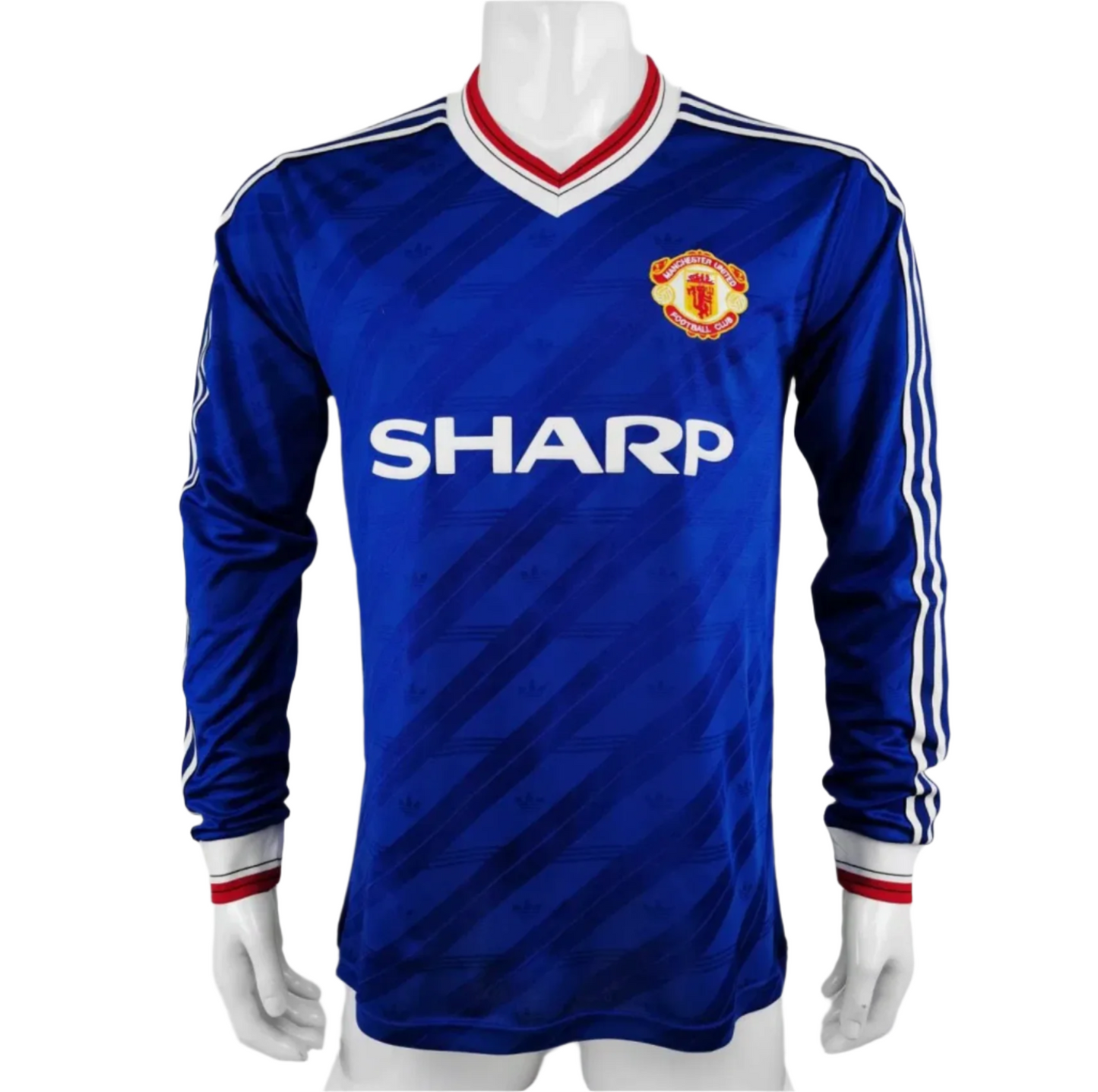 1988 Manchester United Away Shirt - Retro Version Long Sleeve