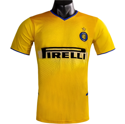 Inter Milan Yellow 2nd Away Game 2002-2003 Retro Soccer Jersey