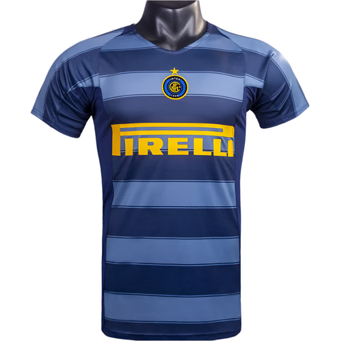 Inter Milan Horizontal Blue 2nd Away Game 2004-2005 Retro Football Jersey