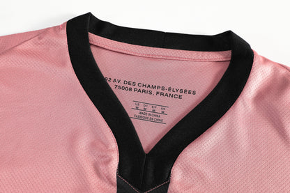 Child/Adult Paris Saint-Germain Second Away Shirt 24-25 - Pink &amp; Black