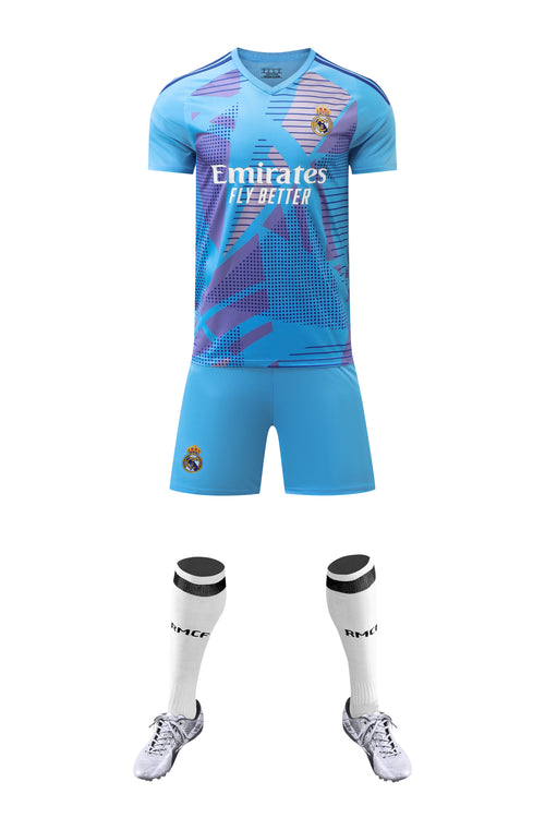 Child/Adult Real Madrid Goalkeeper Shirt 24-25 – Cool Blue Edition